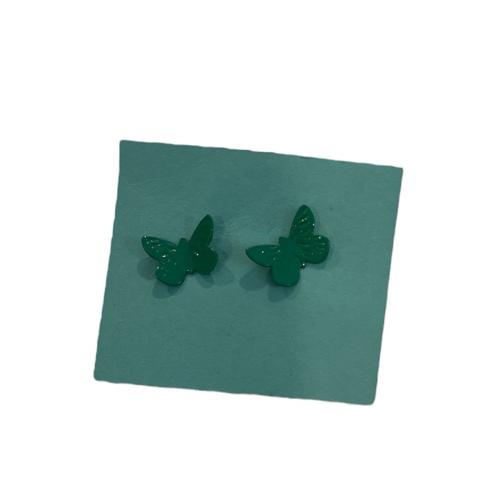 Teal Butterfly Earrings